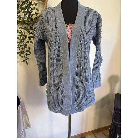 Toad And Company Blue Cardigan Grandpa Sweater Cozy Vibe Eco Fabric - Picture 13 of 16